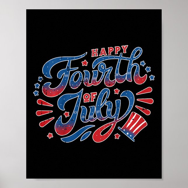 Poster Joyeux Jour de l'Indépendance 4 juillet Enfants To (Devant)
