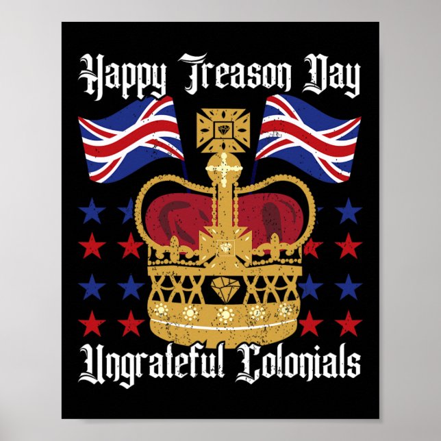 Poster Joyeux Jour de l'indépendance de la trahison 4 jui (Devant)
