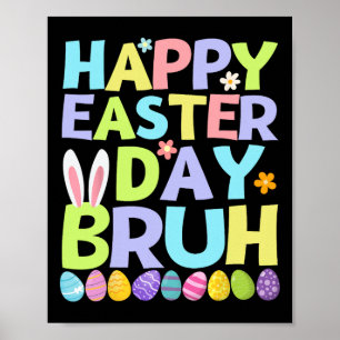 Poster Joyeux jour de Pâques Bruh Ados garçons Enfants OE