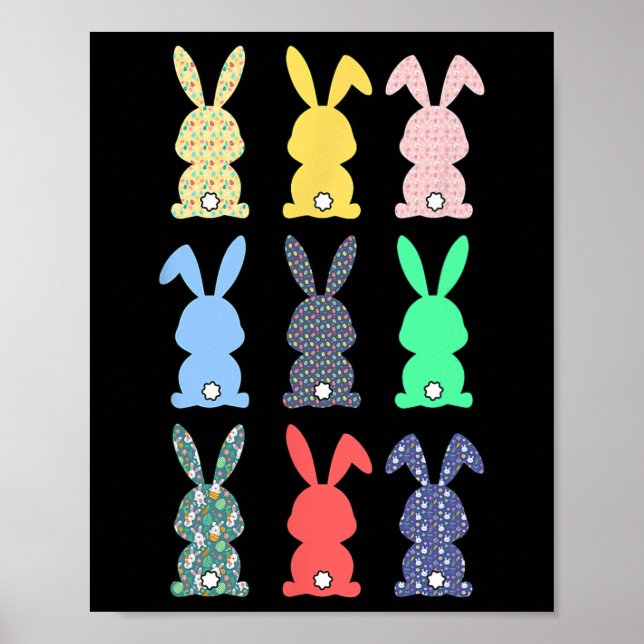 Poster Joyeux jour de Pâques Bunny lapin lapin Lover Enfa (Devant)