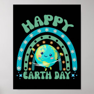 Poster Joyeux Jour des terres Rainbow Funny Jour des terr