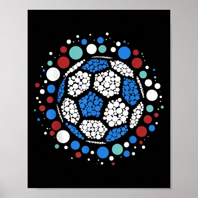 Poster Joyeux Jour Dot Lka Dot Soccer Ball Lover Garçons  (Devant)
