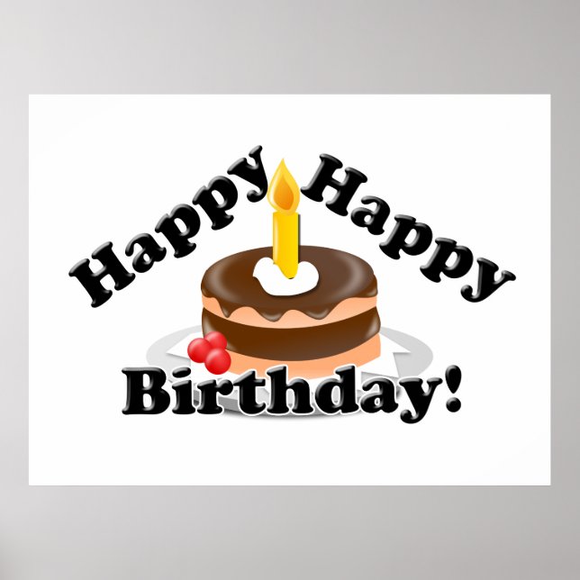 Poster Joyeux, Joyeux anniversaire ! (Devant)