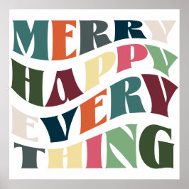 Poster Joyeux Joyeux Tout Super Noël de vacances