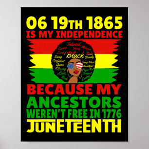 Poster Joyeux JunetDix Est Ma Fête De L'Indépendance Libr