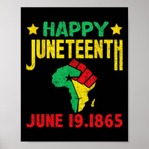 Poster Joyeux Junetdix Mois de l'histoire des Noirs Juin 