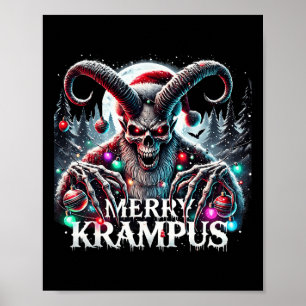 Poster Joyeux Krampus Noël Krampus Vient En Ville
