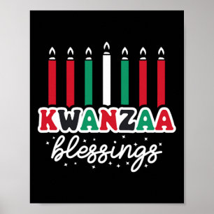 Poster Joyeux Kwanzaa célébrer l'Afrique
