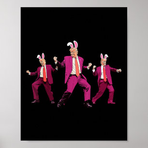 Poster Joyeux lapin de Pâques Chasse de printemps oeufs R
