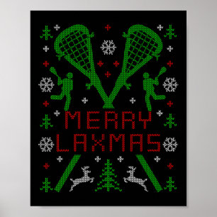 Poster Joyeux Laxmas Drôle Lacrosse Vilain Chandail de No