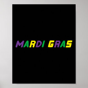 Poster Joyeux Mardi Gras Carnaval de Louisiane Nouvel Orl