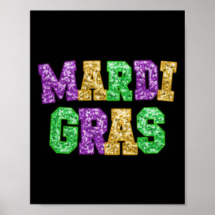 Poster Joyeux Mardi Gras Mardi Carnaval Festival Par