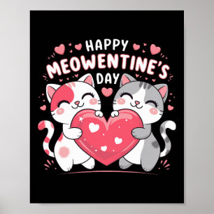 Poster Joyeux Meowentine's Day Funny mignon Amoureux des 