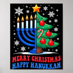 Poster Joyeux Merry Chrismukkah Joyeux Noël Hanukkah