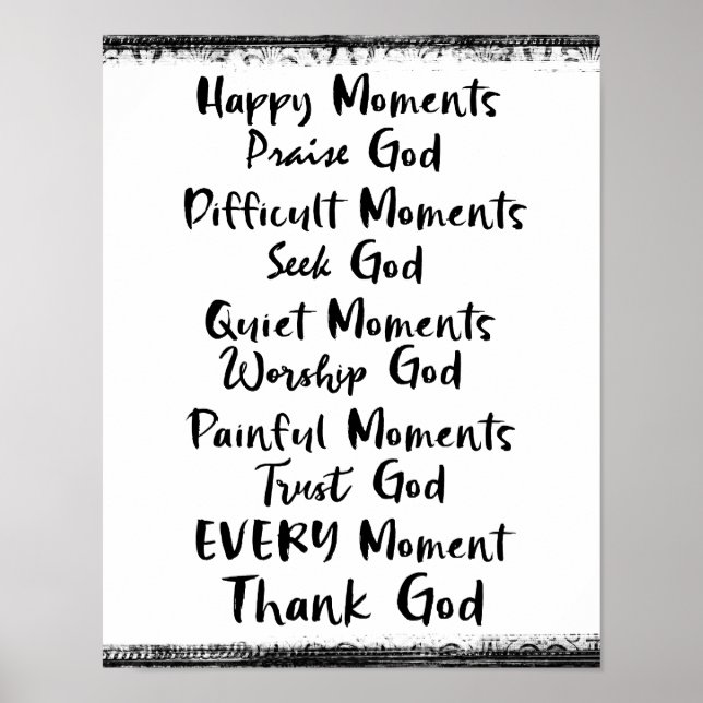 Poster Joyeux Moments Louez Dieu...Chaque instant (Devant)