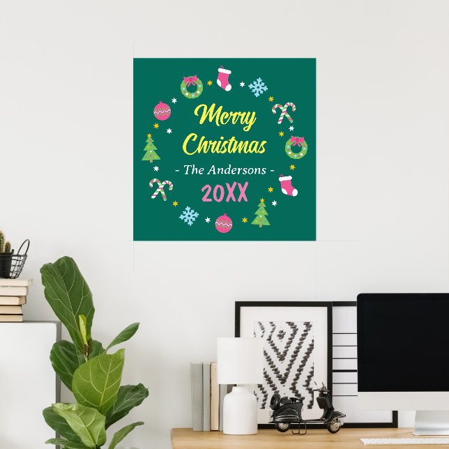 Poster Joyeux Noël (Bureau à domicile)
