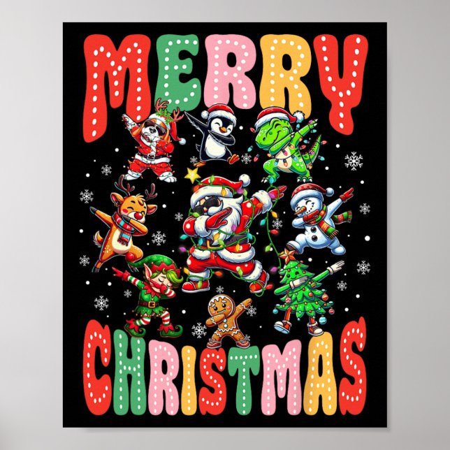 Poster Joyeux Noël 2024 Famille correspondant Noël Lig (Devant)
