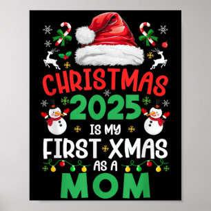 Poster Joyeux Noël 2025 est mon premier Noël en tant que 