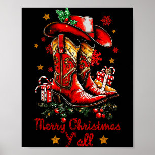 Poster Joyeux Noël à tous Comment allez-vous Bottes de No