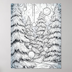 Poster Joyeux Noël Adulte Coloration