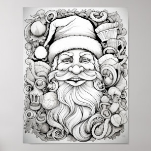Poster Joyeux Noël Adulte Coloration
