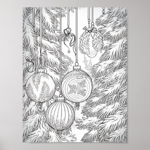 Poster Joyeux Noël Adulte Coloration
