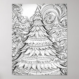 Poster Joyeux Noël Adulte Coloration