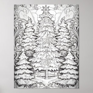 Poster Joyeux Noël Adulte Coloration