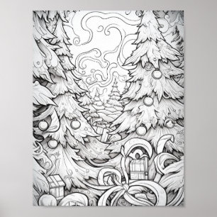 Poster Joyeux Noël Adulte Coloration