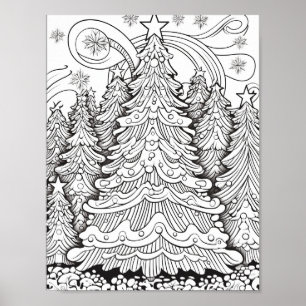 Poster Joyeux Noël Adulte Coloration