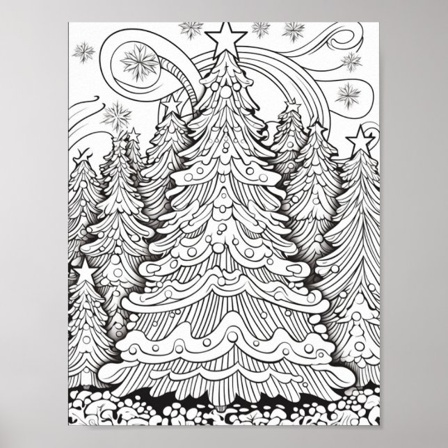 Poster Joyeux Noël Adulte Coloration (Devant)