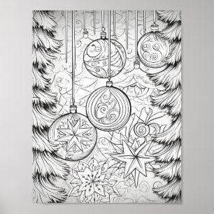 Poster Joyeux Noël Adulte Coloration