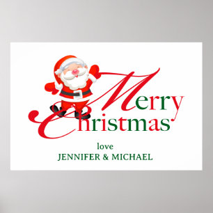 Poster Joyeux Noël Amour Scénario Drôle Père Noël