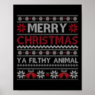 Poster Joyeux Noël animal sale Ya style laid Noël Noël