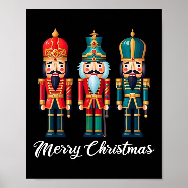 Poster Joyeux Noël Casse-Noisette Ballet Festivals Hommes (Devant)