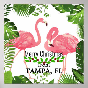 Poster Joyeux Noël de Tampa, FL