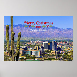 Poster Joyeux Noël de Tucson, Arizona,