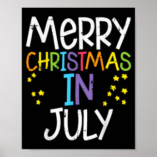 Poster Joyeux Noël en Juillet Étoiles Été Xmas Hommes