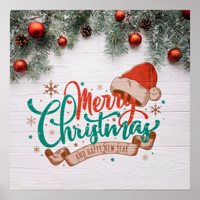 Poster Joyeux Noël Et Bonne Année (Devant)