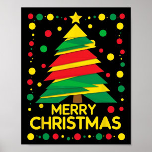 Poster Joyeux Noël Festif Tree Holiday