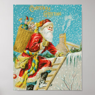 Poster Joyeux Noël Fête de l'art vintage