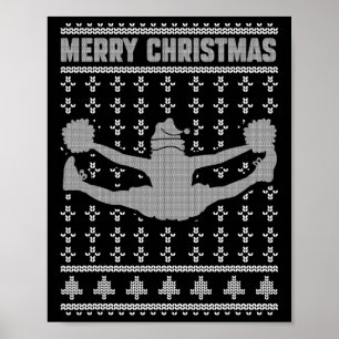 Poster Joyeux Noël Fille De Cheerleading Amant Ugly Xmas