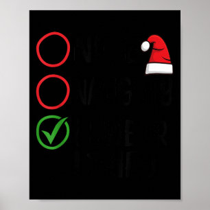 Poster Joyeux Noël Gentil Vilain Je Jure J'ai Essayé Noël