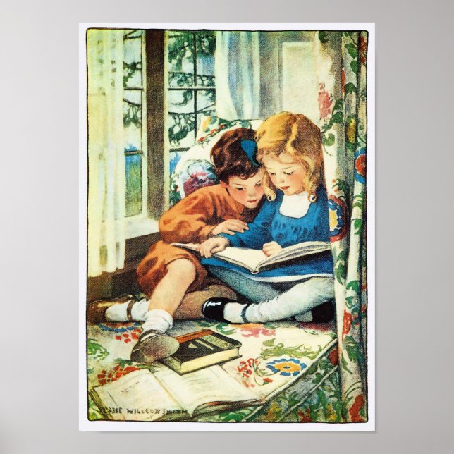 Poster Joyeux Noël Jessica Willcox Smith Illustration (Devant)