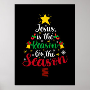 Poster Joyeux Noël Jésus Est La Raison