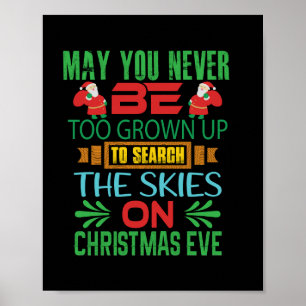 Poster Joyeux Noël Le Ciel Le Soir De Noël
