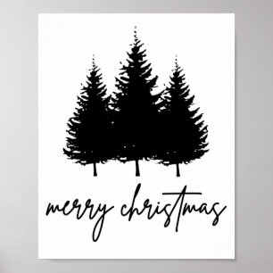Poster Joyeux Noël minimaliste saison de vacances