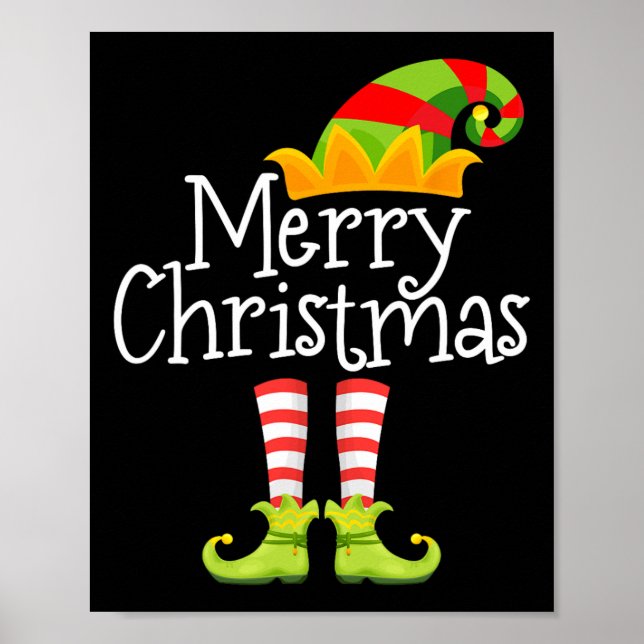 Poster Joyeux Noël Père Noël Elf Squad Reindeer Funny Xma (Devant)