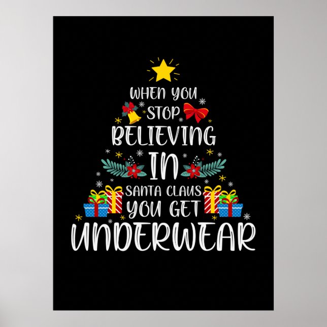 Poster Joyeux Noël Quand Vous Cessez De Croire En (Devant)