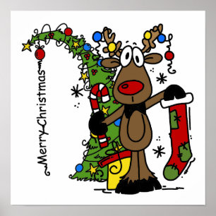 Poster Joyeux Noël Renne